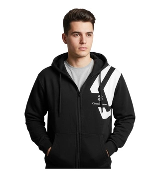 Bluza męska CXL by Christian Lacroix rozsuwana z polarem czarna