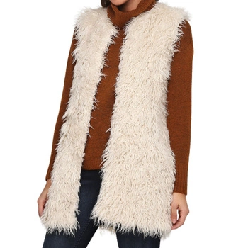 Damska kamizelka futerko Desires kremowa stylowa wygodna