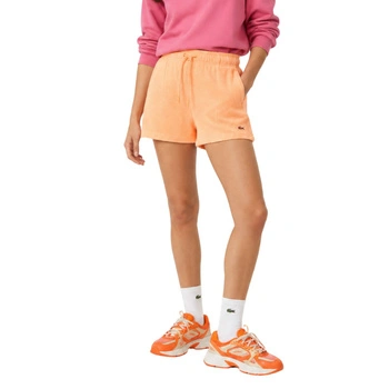Spodenki damskie Lacoste sportowe frotte krótkie pomarańczowe r. 34