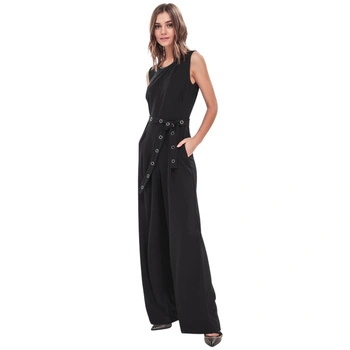Kombinezon damski DKNY elegancki czarny nogawka wide leg