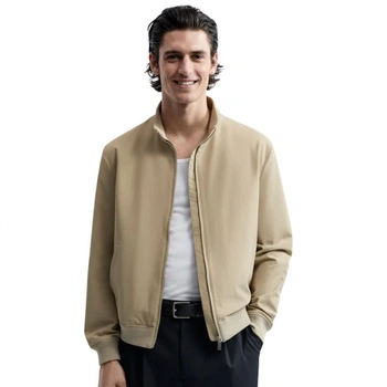 Kurtka męska Zara bomberka beżowa