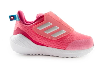 Buty dziecięce Adidas EQ21 Run 2.0 AC sportowe lekkie różowe na rzepy