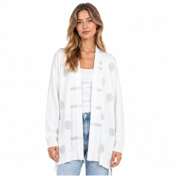 Kardigan damski Sarah Pacini elegancki biały r. one size