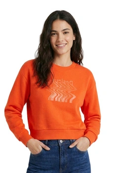 Bluza damska Desigual Uniforme pomarańczowa r. XS