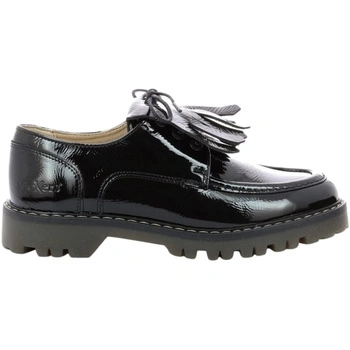 Buty damskie Kickers Decklow mokasyny skórzane lakierowane czarne