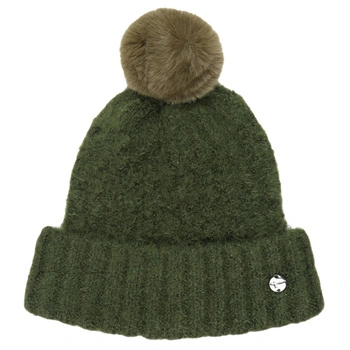 Czapka damska Tamaris Bitz Knit beanie zimowa zielona