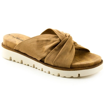 Klapki damskie S.Oliver na platformie wygodne i stylowe z kokardą