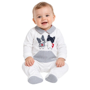 Pajacyk niemowlęcy Original Marines z długim rękawem biały r. 3-6m