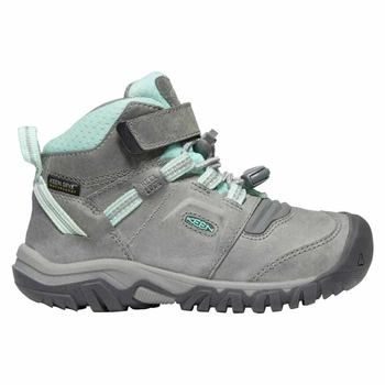 Buty dziecięce Keen Ridge Flex Mid WP trekkingowe skórzane szare