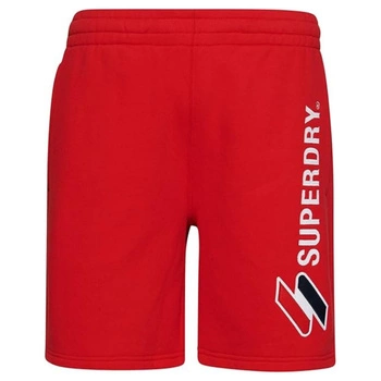 Spodenki męskie Superdry Sl Code dresowe krótkie czerwone