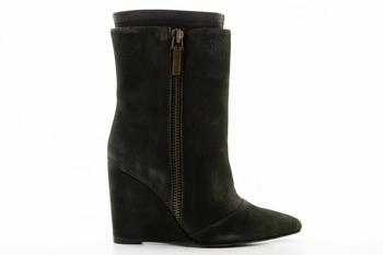 Buty damskie Pierre Balmain botki skórzane czarne