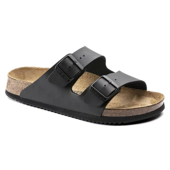 Klapki męskie Birkenstock Arizona Prof skórzane regular czarne r. 40