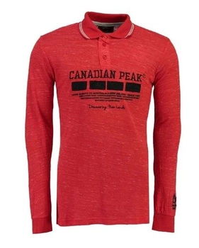 Koszulka męska Canadian Peak Kinstar bawełniana polo czerwony