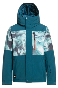 Kurtka chłopięca Quiksilver Mission zimowa narciarska turkusowa