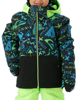 Kurtka chłopięca Quiksilver Little Mission zimowa narciarska czarno zielona r. 92