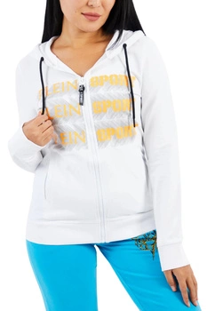 Bluza damska Plein Sport Zipped rozsuwana z kapturem biała