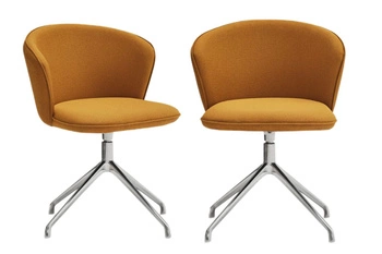 Krzesła Add Chair Silla obrotowe musztardowe 2 szt.