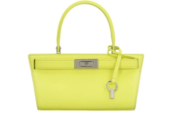 Torebka Tory Burch Petite Lee Radziwill Cat Eye skórzana seledynowa