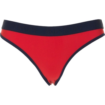 Dół od bikini Superdry Brazilian Brief majtki plażowe czerwone