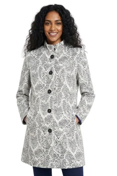 Płaszcz damski Desigual Manchester dzianinowy szary