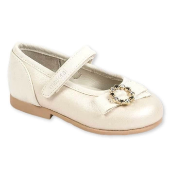 Buty dziecięce Mayoral baleriny perłowe na rzepe