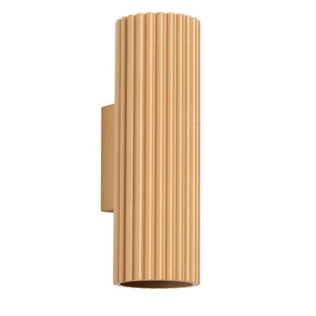 Lampa ścienna Sollux Gleam 20 złoty aluminiowy kinkiet