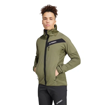 Kurtka męska Adidas Terrex Techrock Hooded Wind Fleece sportowa wiatroszczelna r. L