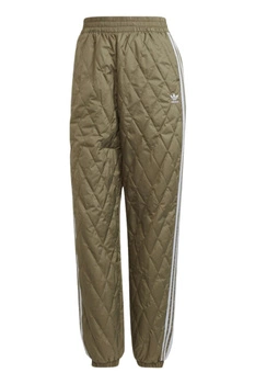 Spodnie damskie Adidas Pants pikowane khaki dresowe
