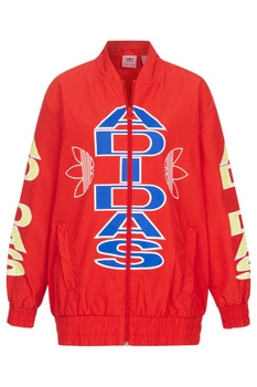 Kurtka damska Adidas Windbreaker sportowa wiatrówka czerwona r. M