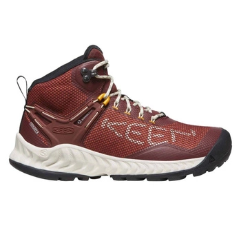 Buty trekkingowe damskie Keen Nxis Evo Wp Mid wysokie wodoodporne czerwone