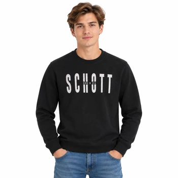 Bluza męska Schott NYC klasyczna dresowa z nadrukiem r. S