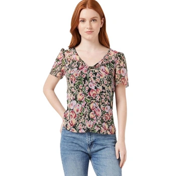Bluzka damska Naf Naf Neutral luźna zwiewna w kwiaty