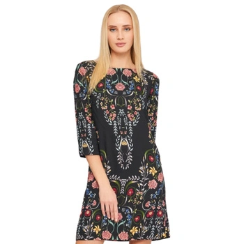 Sukienka damska Desigual Clementine Folk czarna prosta