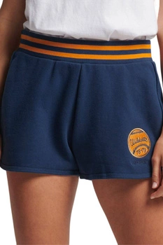 Spodenki damskie Superdry Vintage Collegiate szorty dresowe granatowe
