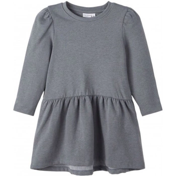 Sukienka dziewczęca Name It Fviluna Ls dresowa ciepła szara