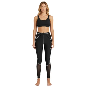 Legginsy damskie Morotai Performance Dual Mesh sportowe czarne