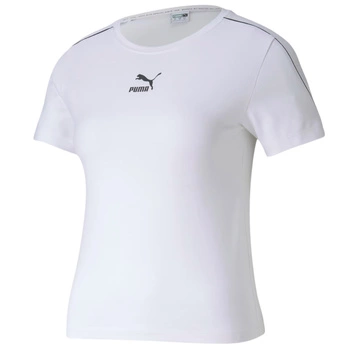 Koszulka damska Puma Classic Tight Top bawełniana biała