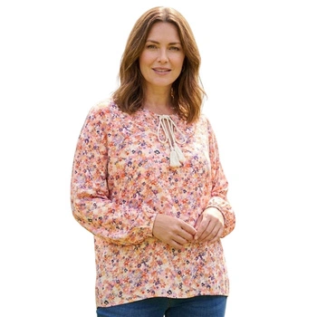 Bluzka damska FemiStories Soso w kwiaty boho r. XS