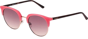 Okulary damskie Guess przeciwsłoneczne cat. 3 UV okrągłe różowe