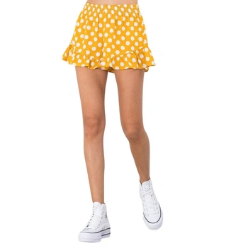 Spodenki damskie Volcom Newdles krótkie szorty żółte w grochy r. S