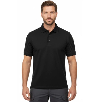 Koszulka męska Helikon-Tex UTL Polo taktyczna czarna polówka