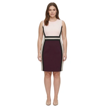 Sukienka damska Calvin Klein elegancka ołówkowa beżowa r. XL
