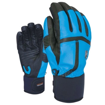 Rękawice męskie Level Off Piste Leather narciarskie niebieskie
