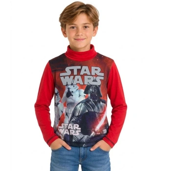 Golf chłopięcy Disney Star Wars z długim rękawem czerwony r. 104