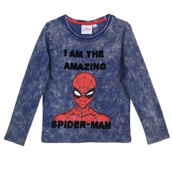 Koszulka chłopięca Marvel Spider-Man z długim rękawem niebieska bawełniana r. 98