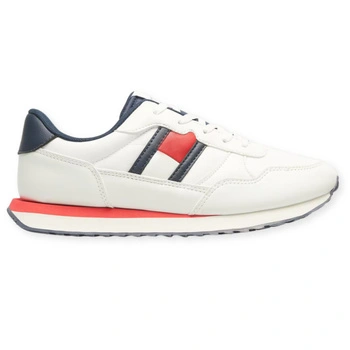 Buty damskie Tommy Hilfiger Flag Low Cut Lace-up sneakersy białe
