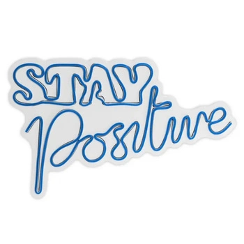 Dekoracyjna lampa LED neonowa – niebieska Stay Positive 31x50 cm