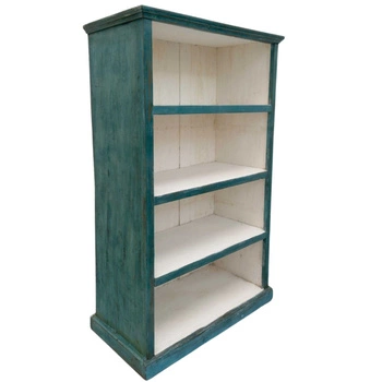 Regał Libreria Azzurra z drewna tekowego zielony 160x97x47 cm