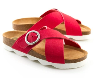 Klapki damskie Dr Brinkmann wsuwane czerwone