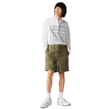 Spodenki męskie Lacoste krótkie bawełniane zielone r. XL